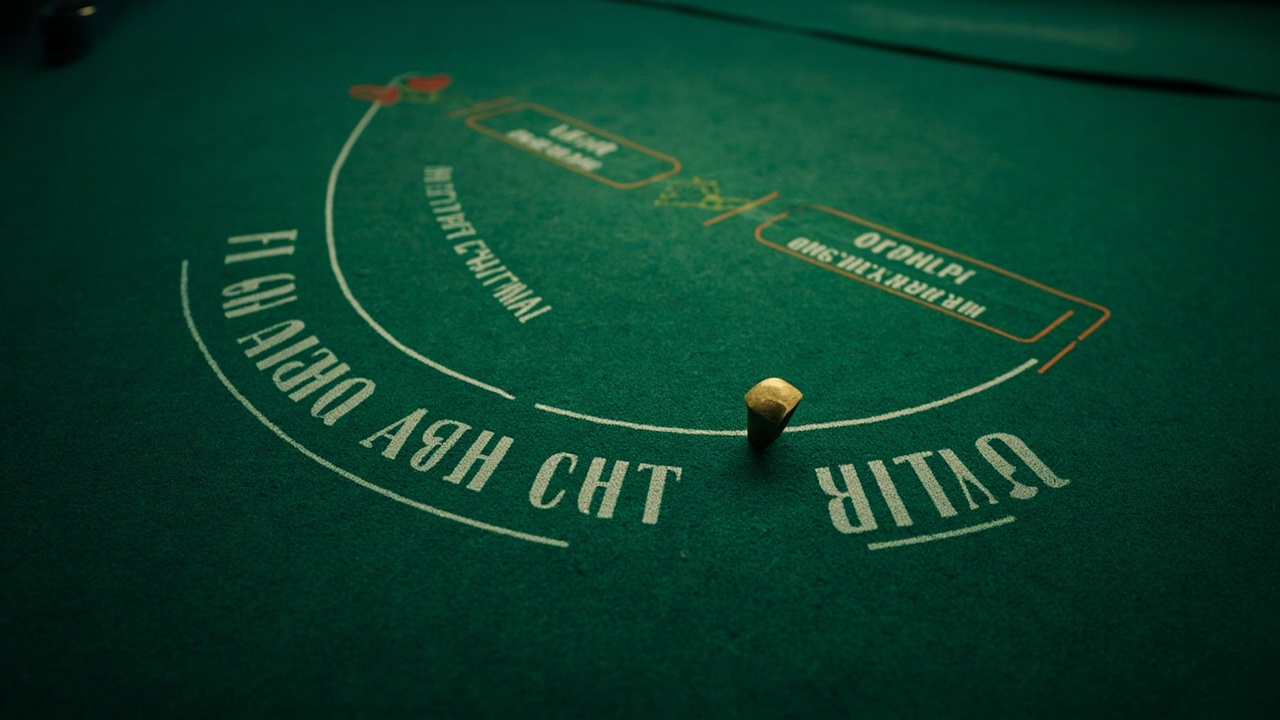 Overhead photograph of a roulette table racetrack betting area printed on green baize, the oval call-bet zone clearly visible with the voisins, tiers and orphelins arcs legible.